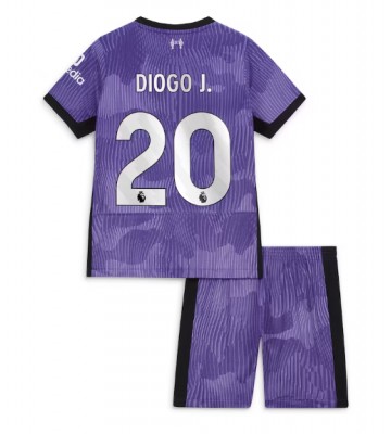 Liverpool Diogo Jota #20 Koszulka Trzecich Dziecięca 2023-24 Krótki Rękaw (+ Krótkie spodenki)